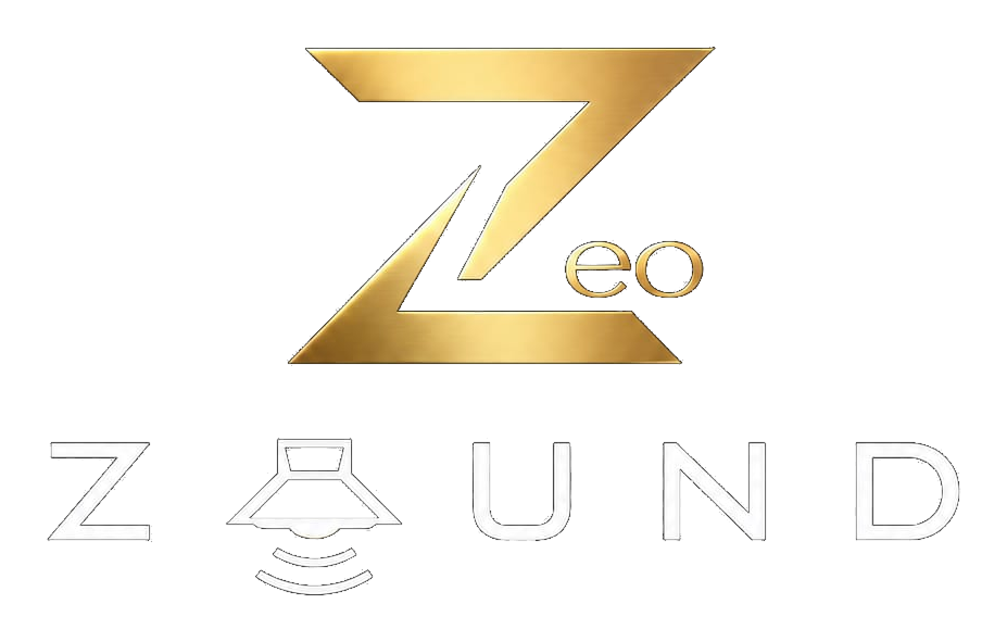 Volledig Zaund-logo met gouden Z en witte letters